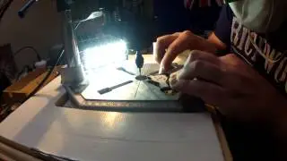 Cutting carbon fibre.