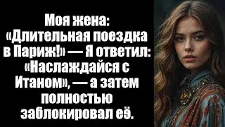 Моя жена: «Длительная поездка в Париж!» — Я ответил: «Наслаждайся с Итаном», — а затем полностью