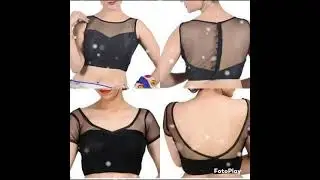 #five stylish and latest  back neck net blouse design 💓😍💗 Il latest and party blouse design 💓😍..ll