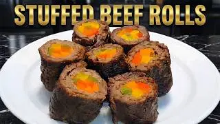 Stuffed Beef Rolls with Garlic Sauce - Easy & Delicious Recipe