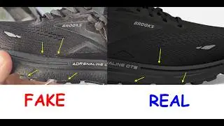Real vs fake Brooks sneakers. How to spot fake Brooks Adrenaline GT trainers Tennessee