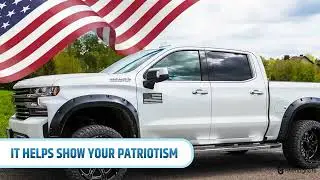 American Flag Magnets for Trucks (*Will Never Fall Off Your Vehicle*) | Black Version