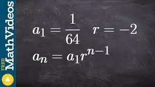 Given the ratio and first term of a geometric sequence write the rule for nth term