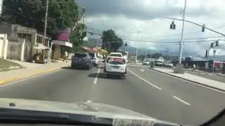 Driving through Barbican