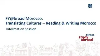 Info session - FY@broad Morocco: Translating Cultures - Reading & Writing Morocco