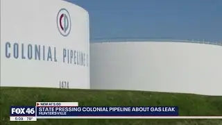 State presses Colonial Pipeline for more answers on historic gas leak