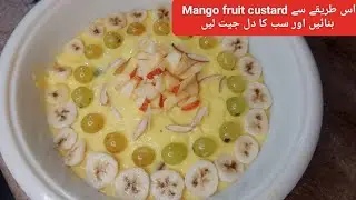 Mango fruit custard recipe by Flavor fusion 