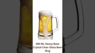 400 ML Heavy Base Crystal Clear Glass Beer Mug