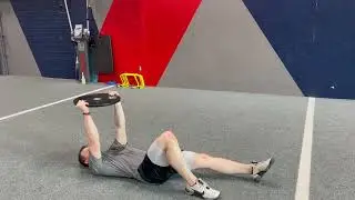 Single-Leg Straight Leg Sit-Up w/ Plate