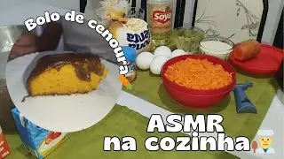 ASMR NA COZINHA I Bolo de cenoura 🥕 com meu irmão 