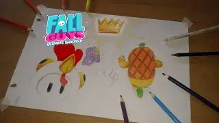 👌DIBUJANDO portada de FALL GUYS 🎨 (FULL COLOR) | Art Experience