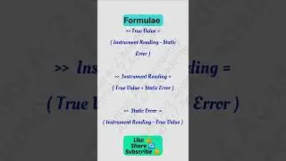 What is Dead Zone, True Value, Static Error and Instrument Reading | Meaning & Formula | MIM #shorts
