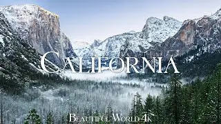 Калифорния 4K Зимний релаксационный фильм - Мирная фортепианная музыка - замечательная зима