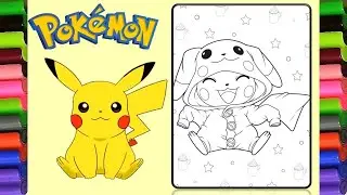 Coloring Pikachu's Cupcake Surprise! | Pokemon Kids Easy Drawing Coloring Pages with Ridha
