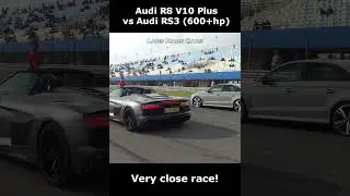 Audi R8 V10 .vs. Audi RS3 dragrace