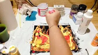 🔥💥🤯💣🧨FIRE , FLAMES , EXPLOSION 💥🤯💣🧨🔥 | Finger Painting  !!!!
