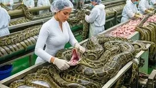 Inside a Modern Snake Processing Facility – From Raw Materials to Finished Products (Full Process)