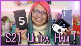 $500 Samsung Galaxy S21 Ultra Phantom Silver + Galaxy Buds Pro + Accessory Haul and Unboxing!