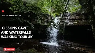 Gibsons Cave and Waterfall Enchanted Walking Tour  4K | Nature ambience