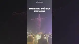 Show de drones no r&eacute;veillon de Copacabana