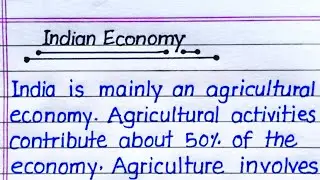 Indian Economy Essay in English || Essay Writing on Indian Economy in English