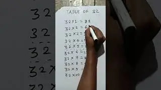 table of 32 | table trick #shorts #tricks #maths #tabletrick