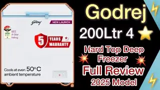 Godrej 200 Ltr 4 ⭐️ Hard Top Deep Freezer Review 2025 | Godrej Snow Chill Series 225D Deep Freezer