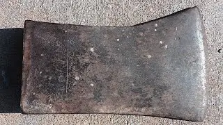 How To Remove Rust From An Axe Head Fast With NO POWER Tools!