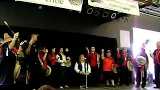 Cowlitz Indian Tribe drum circle performing at earth day event 2010