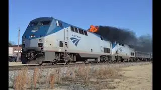 Ржавый Chevrolet, но это GE Genesis от Amtrak