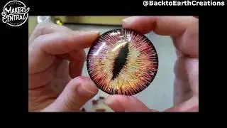 Handmade Dragon Eye Made From Glass Cabochons and Nail Polish