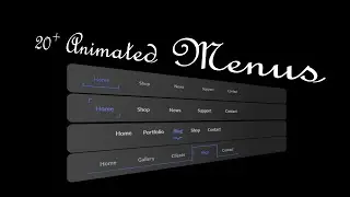 Navigation Menu Animation with #html5  #css3  #javascript | 20+ Stunning Effects|#webanimationzone
