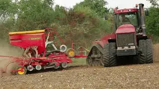 Case stx430  Vaderstad drill.