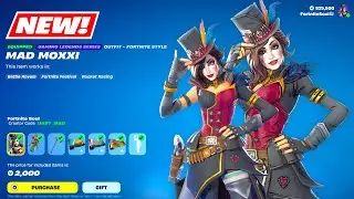 NEW Fortnite Borderlands MAD MOXXI Skin Full Bundle Showcase (How To Get MAD MOXXI Bundle Early)
