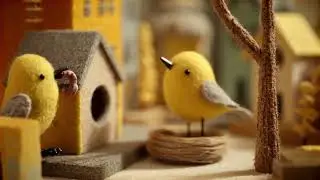 Lightricks Stop Motion Yellow Bird AI video.