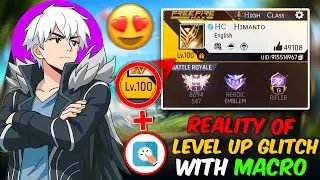 Free Fire Level Up Glitch🤯 I Tried Macro LEVEL UP Glitch In Free Fire😲Touch Macro Reality🤬