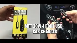 Распаковка и обзор автомобильного зарядного концентратора MTT 30 Вт с 4 портами USB (ИНДИЯ)