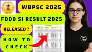wbpsc food si result 2025 | wbsc food sub inspector result 2025