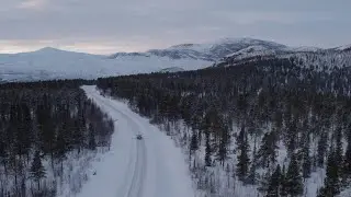 4007. Stora sj&ouml;fallet Drone Stock Footage Video