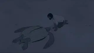 The Red Turtle and the man