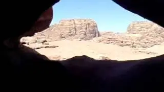 Our tour guide singing inside Petra