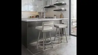 Amisco Travis Grey Bar Stool assembly