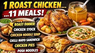 This Chicken Goes So Far!  Stop Wasting Money! 11 Meals, 1 Chicken