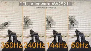 360Hz vs 240Hz vs 144Hz vs 60Hz - DELL Alienware AW2521H