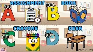 Discover the Alphabet with the Help of School Supplies  Learn the ABCs with School Supplies