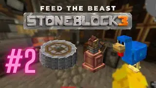 Deployers automation, crushing wheels and CHICKENS! - Stoneblock 3 beginners guide