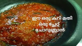 വയറു നിറയെ ചോറുണ്ണാൻ ഈ ഒരു കറി മതി/Ulli Puli Curry/Bachelors and Beginners recipe/ഉള്ളി പുളി കറി..