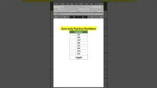 How to Sum All Positive and Negative Values Separately in Excel | XL ki Duniya