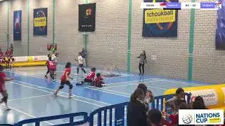 match categorie feminine du #tchoukball geneva indoor  SINGAPOUR VS FRANCE