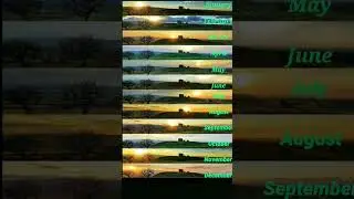 12 picture of sun rise from same place in different-2 month